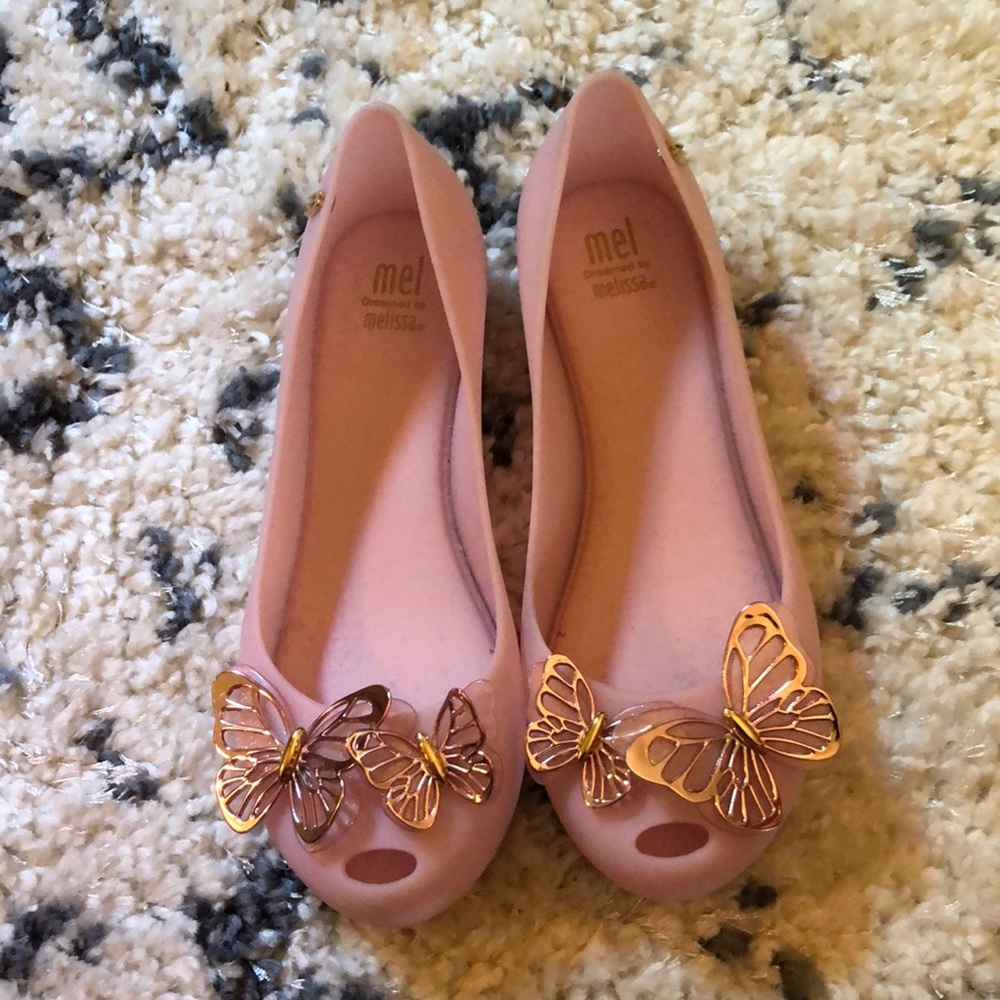 Mel Dreamed by Melissa Pink Butterfly Shoes